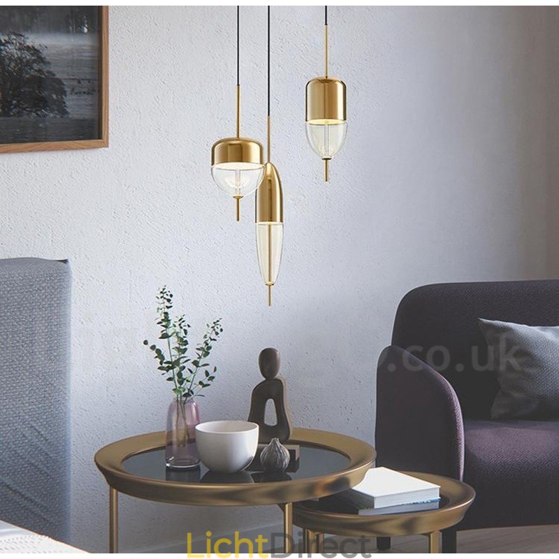 1 Lichts Moderne Hedendaagse Glazen Hanglamp