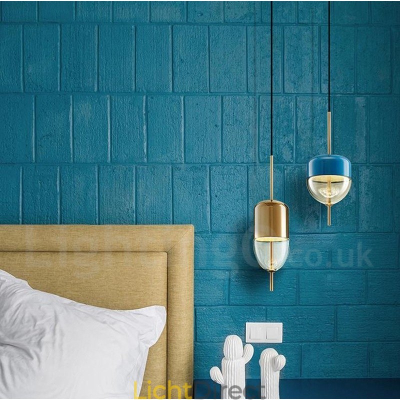 1 Lichts Moderne Hedendaagse Glazen Hanglamp