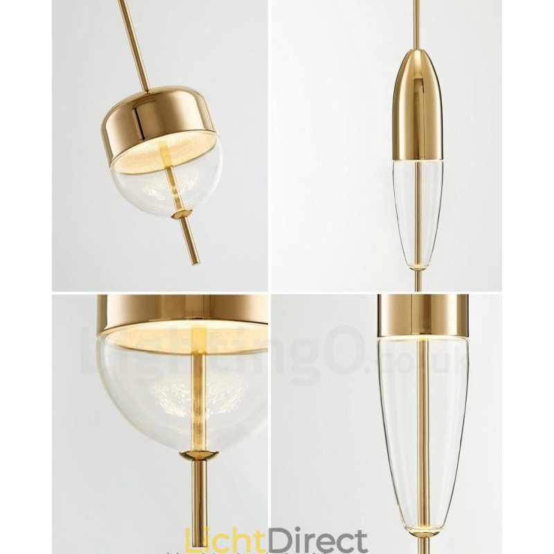 1 Lichts Moderne Hedendaagse Glazen Hanglamp