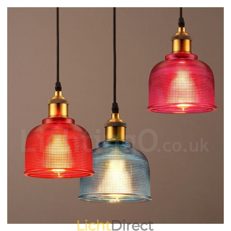 1 Lichts Moderne Hedendaagse Café Multi Kleuren Glazen Hanglamp