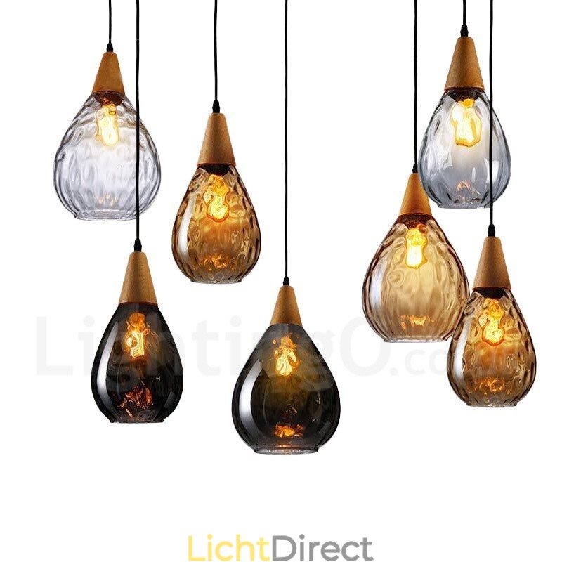 1-lichts hanglamp van glas in Scandinavische stijl, modern en eigentijds