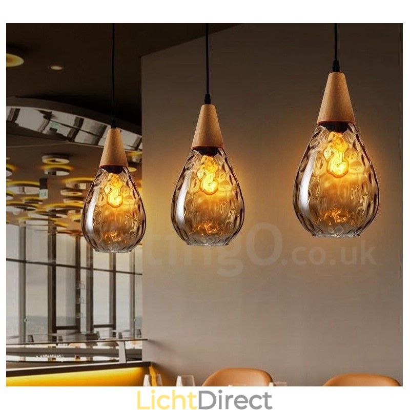 1-lichts hanglamp van glas in Scandinavische stijl, modern en eigentijds