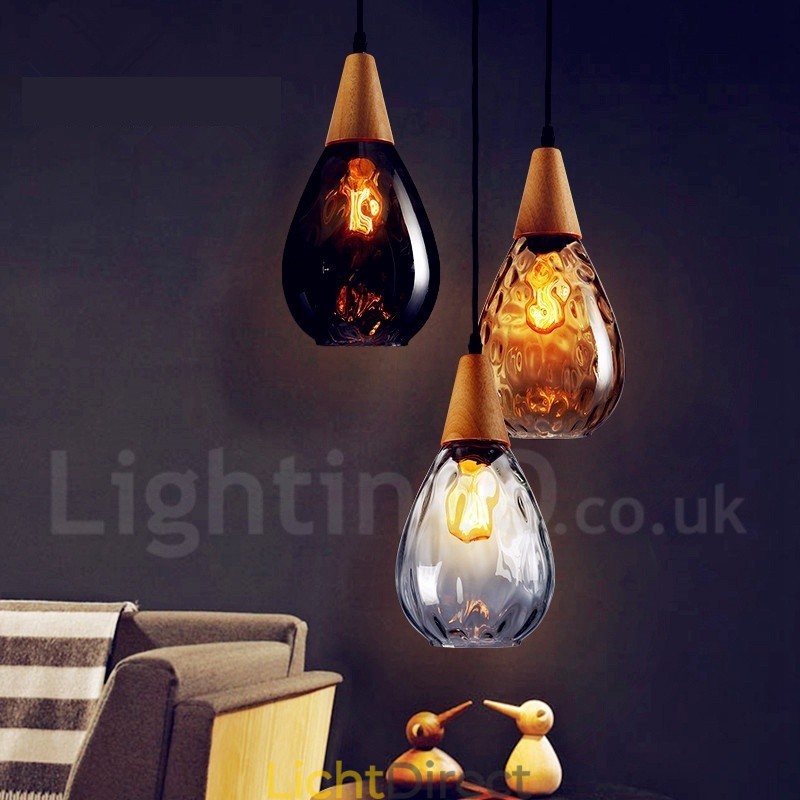 1-lichts hanglamp van glas in Scandinavische stijl, modern en eigentijds