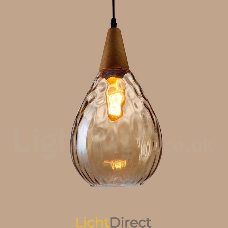 1-lichts hanglamp van glas in Scandinavische stijl, modern en eigentijds