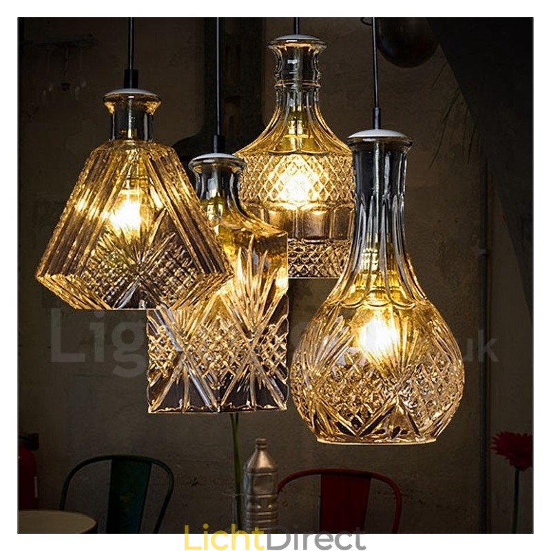 1 lichts rustieke Lodge glazen café hanglamp