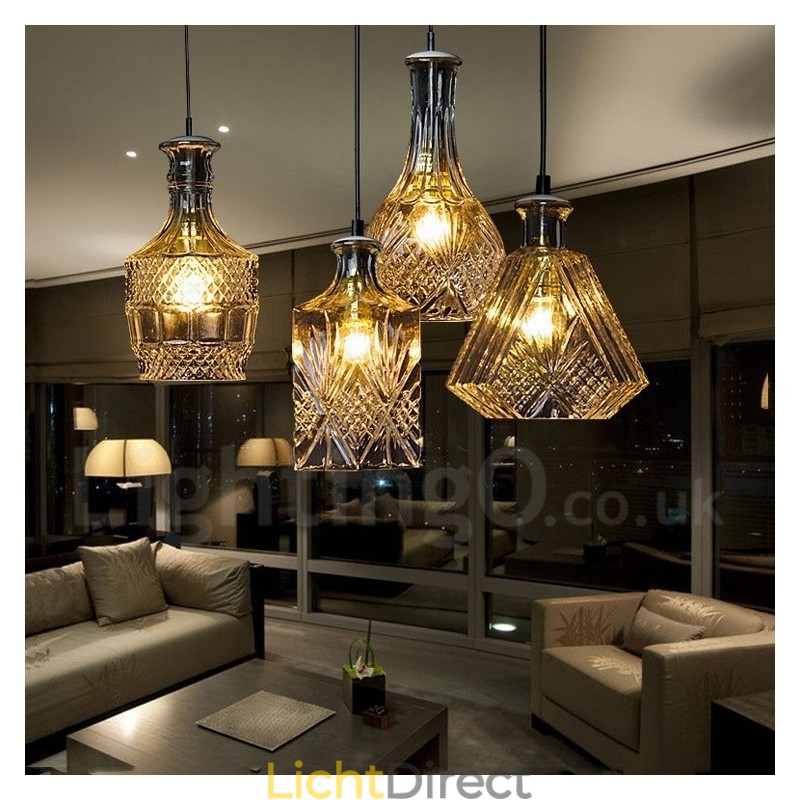 1 lichts rustieke Lodge glazen café hanglamp