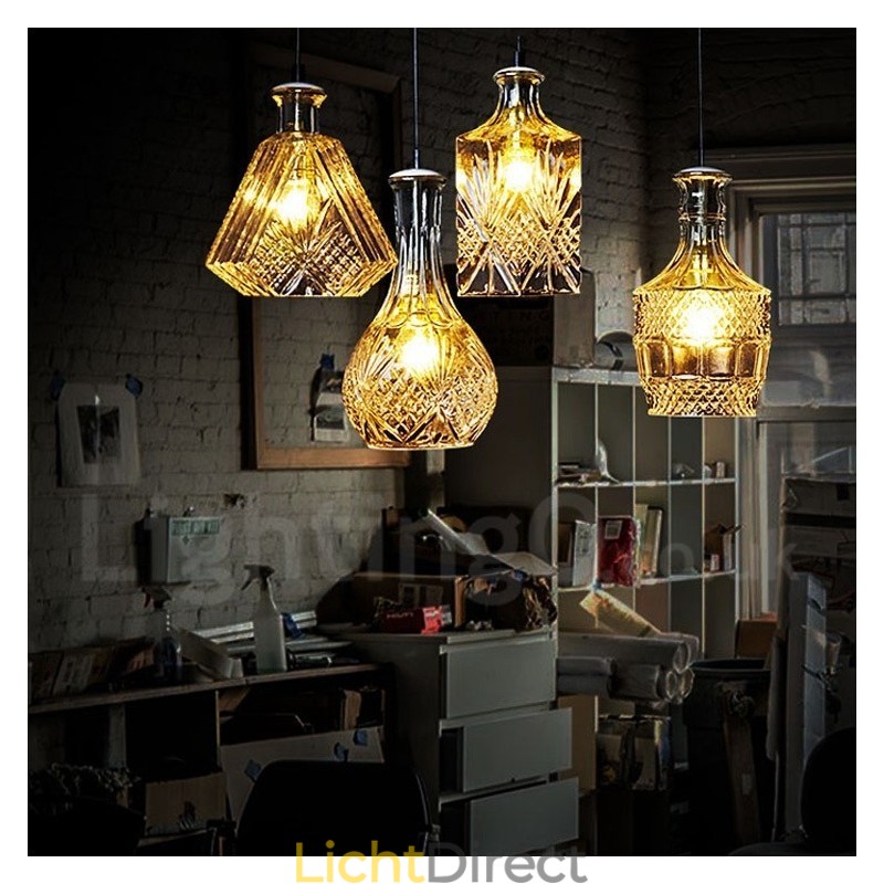 1 lichts rustieke Lodge glazen café hanglamp