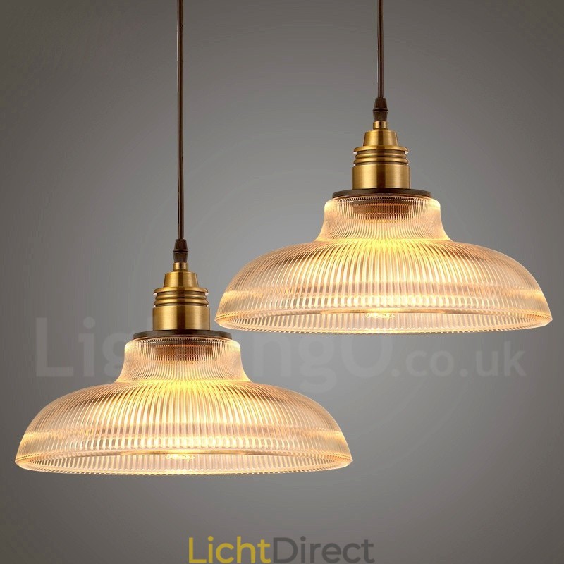 1-lichts vintage glazen hanglamp