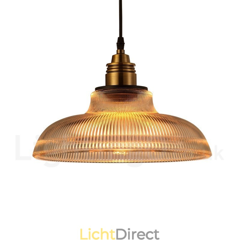 1-lichts vintage glazen hanglamp