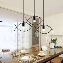1-lichts rustieke Lodge Retro vis hanglamp met stalen kap