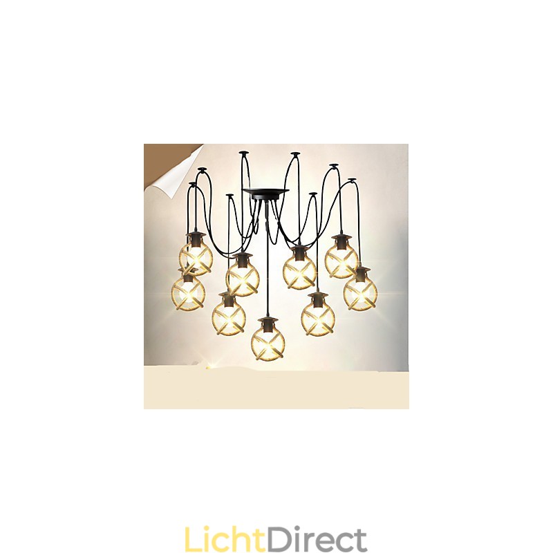 Touwlamp Kroonluchter Kleding lang Creatief De Hemelse Meiden Strooien Bloesems. Spinnenlamp