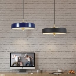 1-lichts moderne, eigentijdse luxe hanglamp met glazen kap