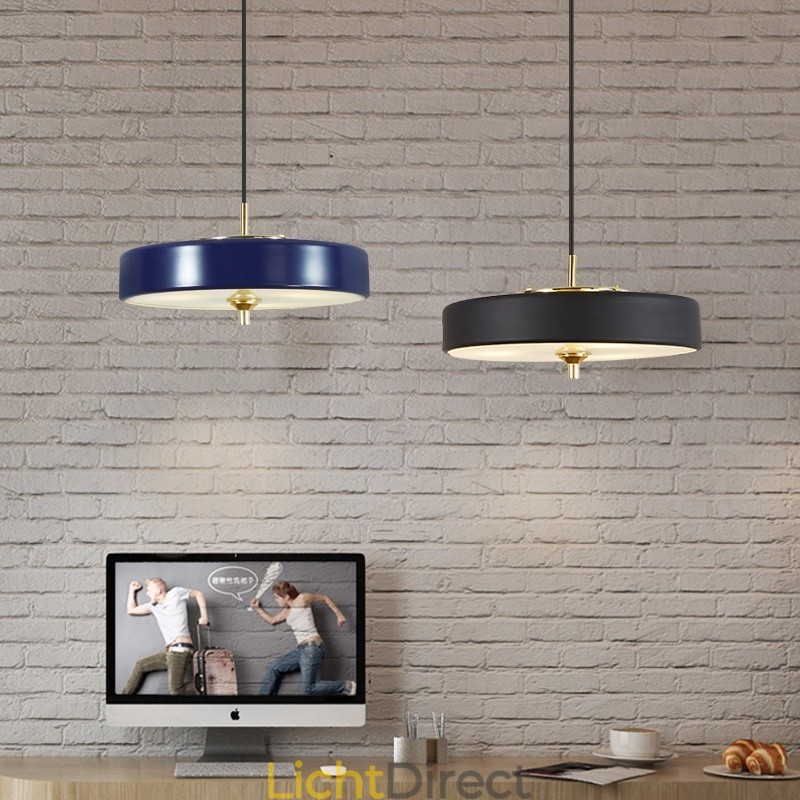 1-lichts moderne, eigentijdse luxe hanglamp met glazen kap