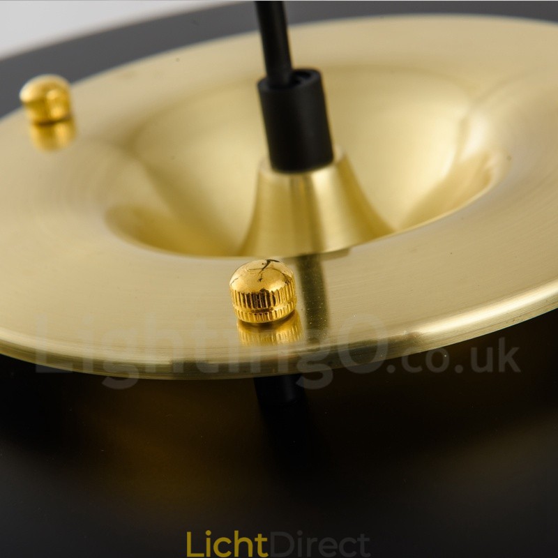 1-lichts moderne, eigentijdse luxe hanglamp met glazen kap