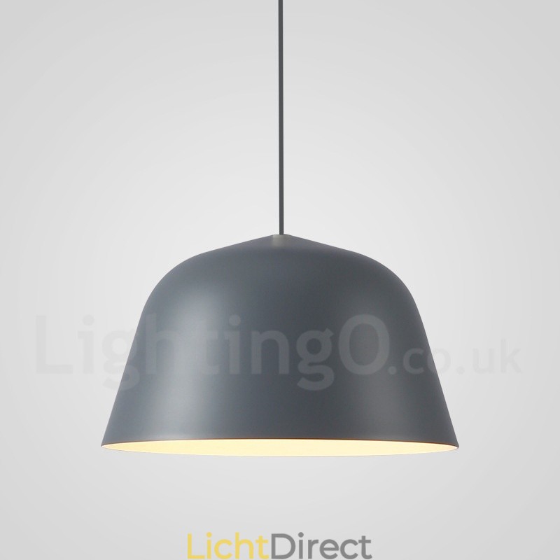 1-lichts moderne, eigentijdse stalen hanglamp met aluminiumlegering kap