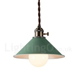 1-lichts moderne, eigentijdse stalen hanglamp met stalen kap