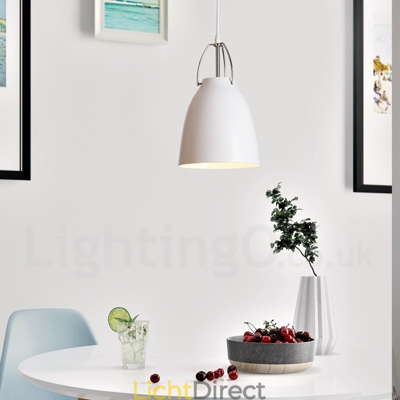 1-lichts moderne, eigentijdse hanglamp van aluminiumlegering met kap van aluminiumlegering