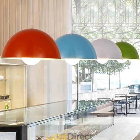 1-lichts moderne, eigentijdse stalen hanglamp met aluminiumlegering kap 1-lichts moderne, eigentijdse stalen hanglamp met aluminiumlegering kap