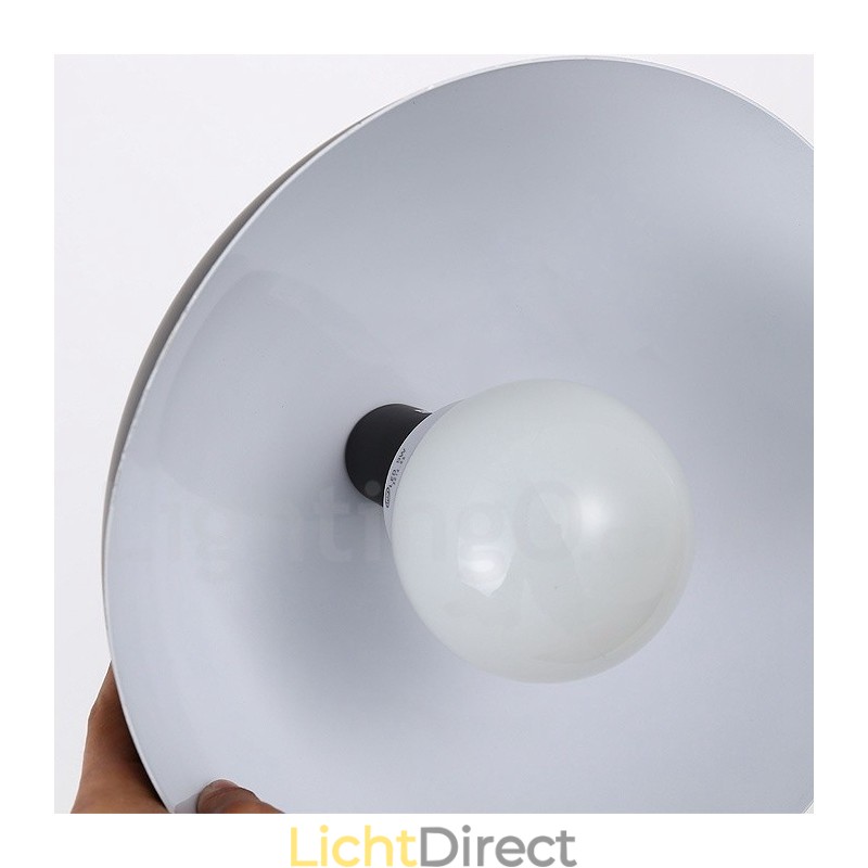 1-lichts moderne, eigentijdse stalen hanglamp met aluminiumlegering kap