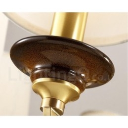 6-lichts retro rustieke luxe messing hanglamp kroonluchter met glazen kap