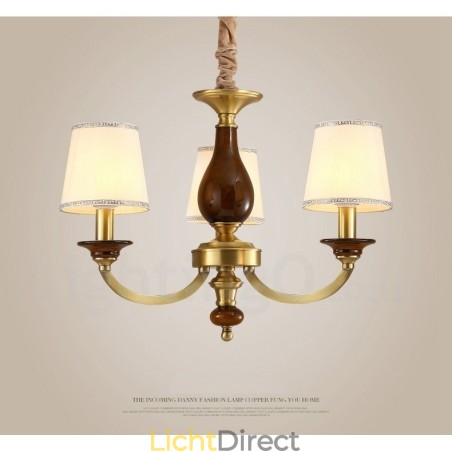 3-lichts retro rustieke luxe messing hanglamp kroonluchter met glazen kap 3-lichts retro rustieke luxe messing hanglamp kroonluchter met glazen kap