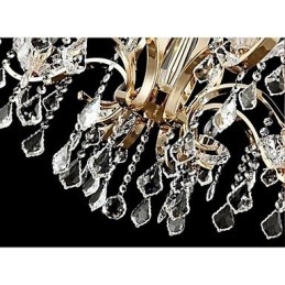 Hoogwaardige gouden smeedijzeren kristallen kroonluchter met 8 lampen
