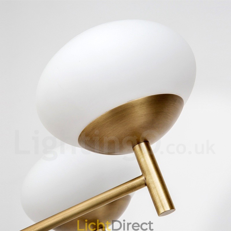 9-lichts retro rustieke luxe messing hanglamp kroonluchter met glazen kap