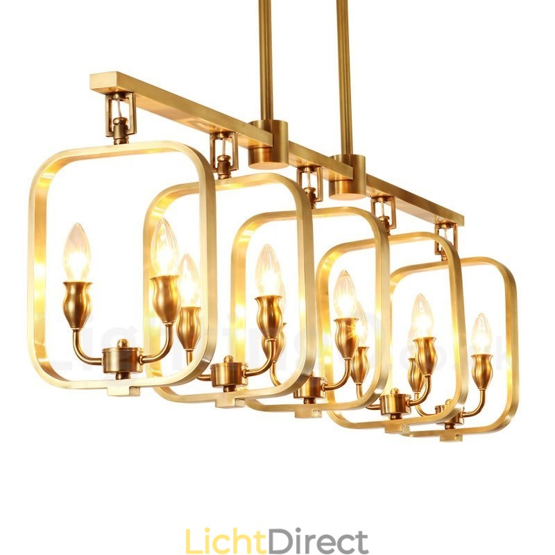 Retro Rustieke Luxe Messing Hanglamp Kroonluchter