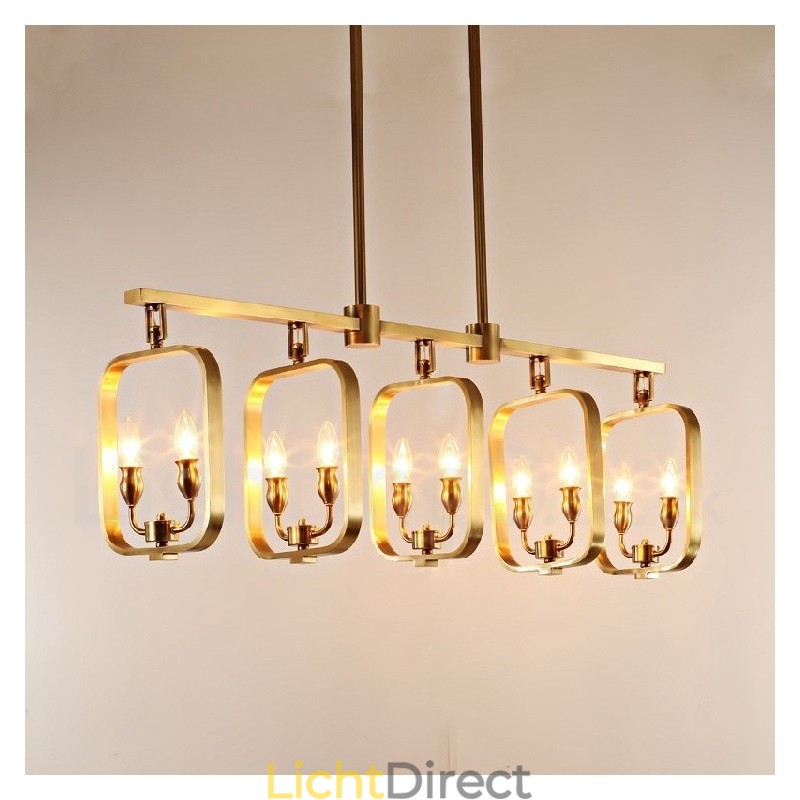 Retro Rustieke Luxe Messing Hanglamp Kroonluchter