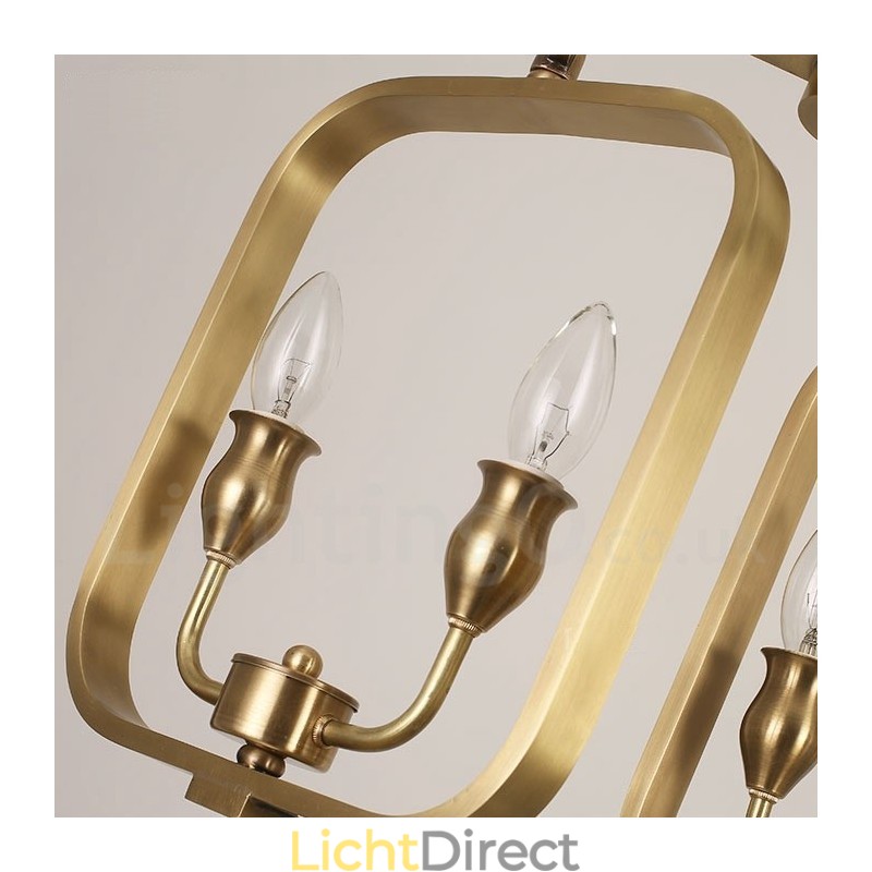 Retro Rustieke Luxe Messing Hanglamp Kroonluchter
