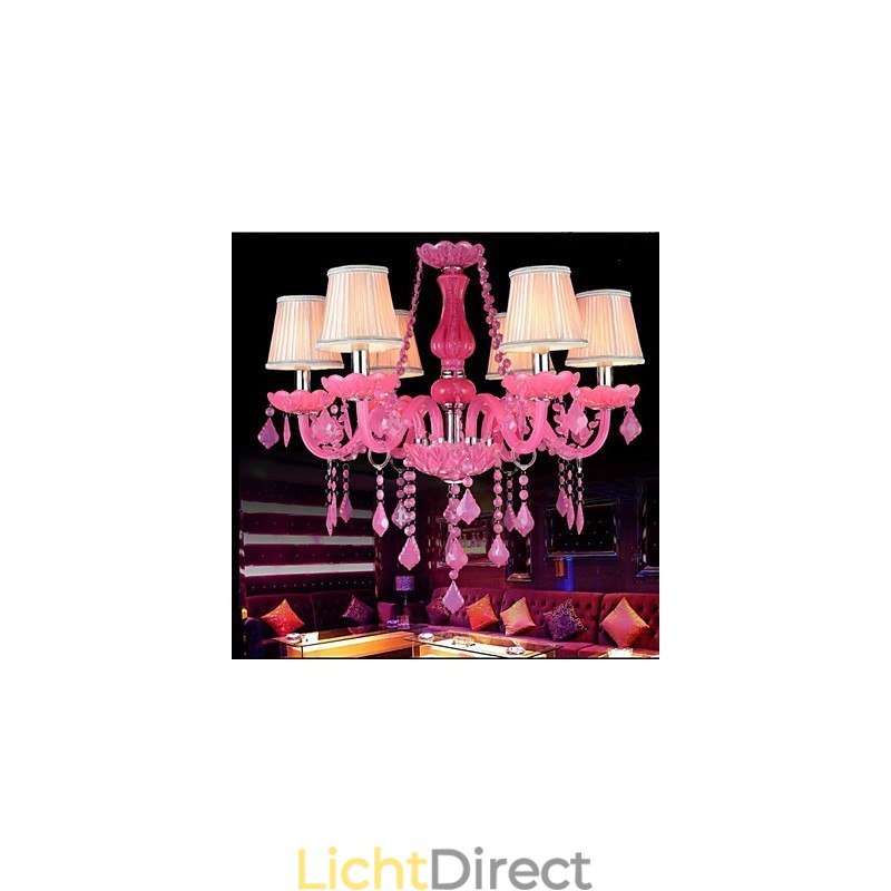 Koffielamp Project Light Kaars Kristal Hanglamp Roze A
