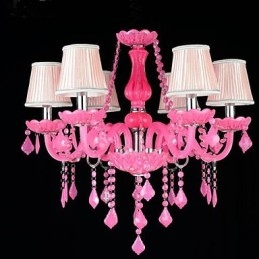Koffielamp Project Light Kaars Kristal Hanglamp Roze A
