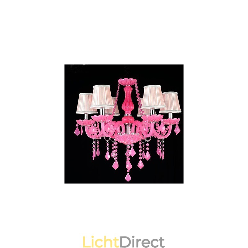 Koffielamp Project Light Kaars Kristal Hanglamp Roze A