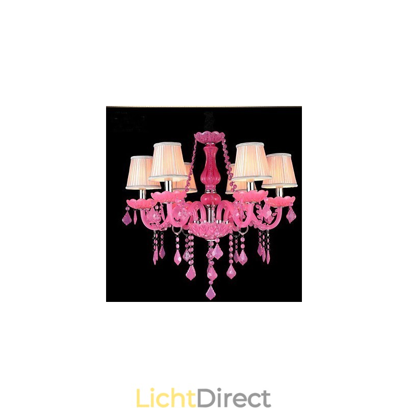 Koffielamp Project Light Kaars Kristal Hanglamp Roze A