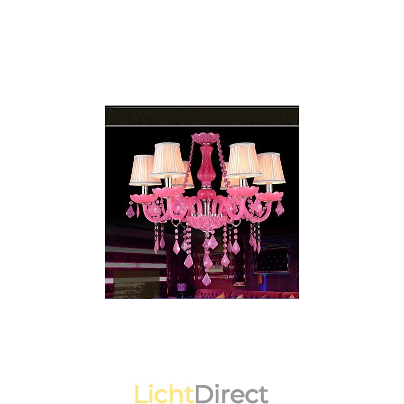 Koffielamp Project Light Kaars Kristal Hanglamp Roze A