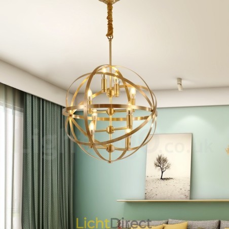 8-lichts retro rustieke luxe messing hanglamp kroonluchter 8-lichts retro rustieke luxe messing hanglamp kroonluchter