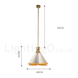 4-lichts retro rustieke luxe aluminiumlegering hanglamp kroonluchter met aluminiumlegering kap