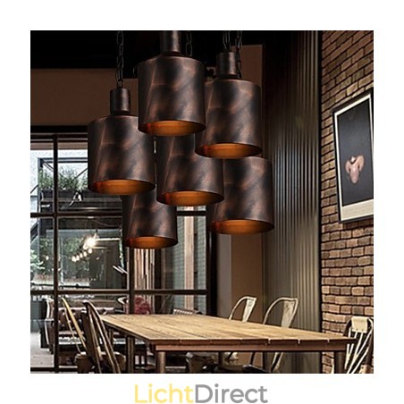 Kroonluchter Rustieke Lodge Drum Metalen Hanglamp Kroonluchter Rustieke Lodge Drum Metalen Hanglamp