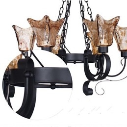 Kroonluchter 6 lampen Glas Traditioneel Klassiek Vintage