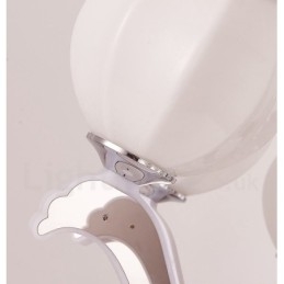 6-lichts moderne, eigentijdse luxe hanglamp kroonluchter met glazen kap