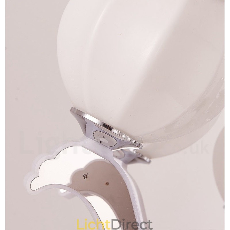 6-lichts moderne, eigentijdse luxe hanglamp kroonluchter met glazen kap