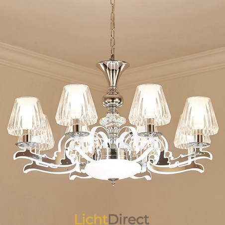 Retro Rustieke Luxe Kristallen Hanglamp Kroonluchter met Glazen Kap Retro Rustieke Luxe Kristallen Hanglamp Kroonluchter met Glazen Kap