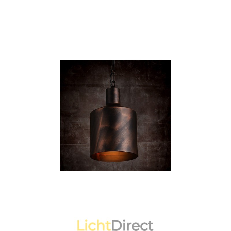 Kroonluchter Rustieke Lodge Drum Metalen Hanglamp