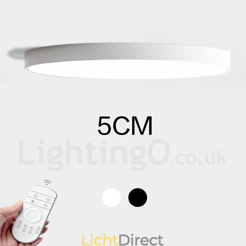 Ultradunne dimbare moderne eigentijdse Scandinavische stijl plafondlampen met acryl kap met afstandsbediening. Kan ook als wandlamp worden gebruikt.