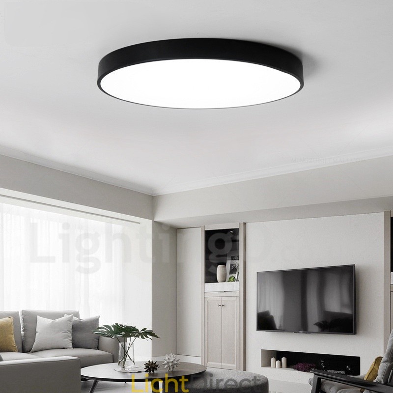 Ultradunne dimbare moderne eigentijdse Scandinavische stijl plafondlampen met acryl kap met afstandsbediening. Kan ook als wandlamp worden gebruikt.