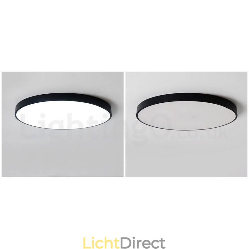 Ultradunne dimbare moderne eigentijdse Scandinavische stijl plafondlampen met acryl kap met afstandsbediening. Kan ook als wandlamp worden gebruikt.