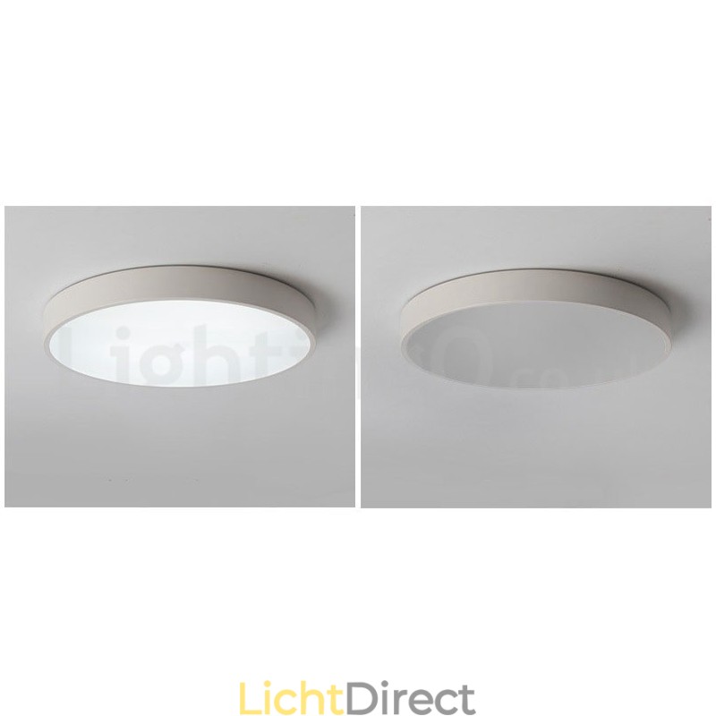 Ultradunne dimbare moderne eigentijdse Scandinavische stijl plafondlampen met acryl kap met afstandsbediening. Kan ook als wandlamp worden gebruikt.