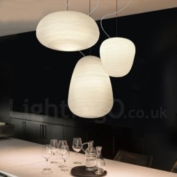 1 Lichts Moderne Hedendaagse Hanglamp Plafondlamp met Glazen Kap