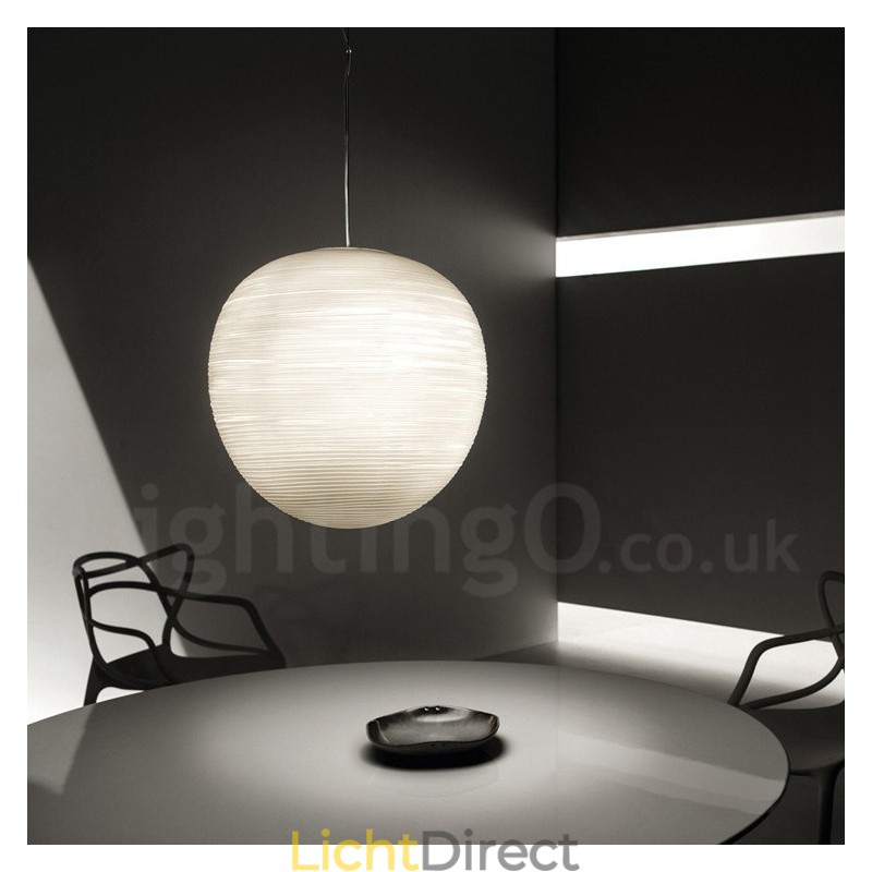 1 Lichts Moderne Hedendaagse Hanglamp Plafondlamp met Glazen Kap