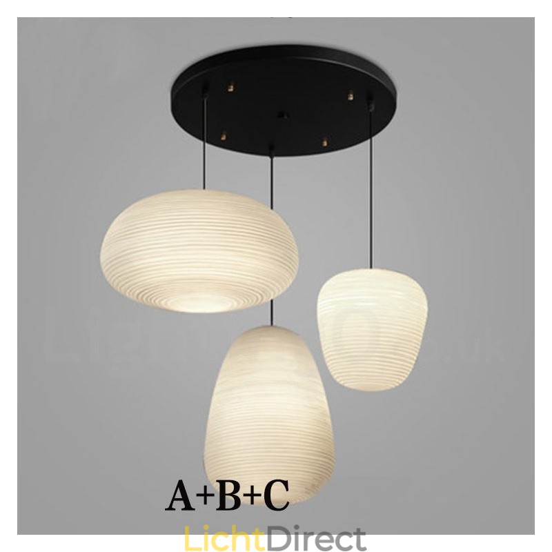 1 Lichts Moderne Hedendaagse Hanglamp Plafondlamp met Glazen Kap